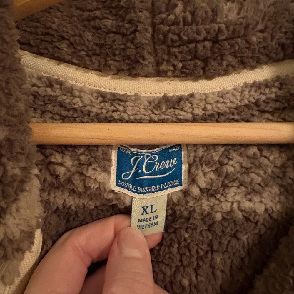 J. Crew Light Brown Zip-Up Sweater - Picture 4 of 7